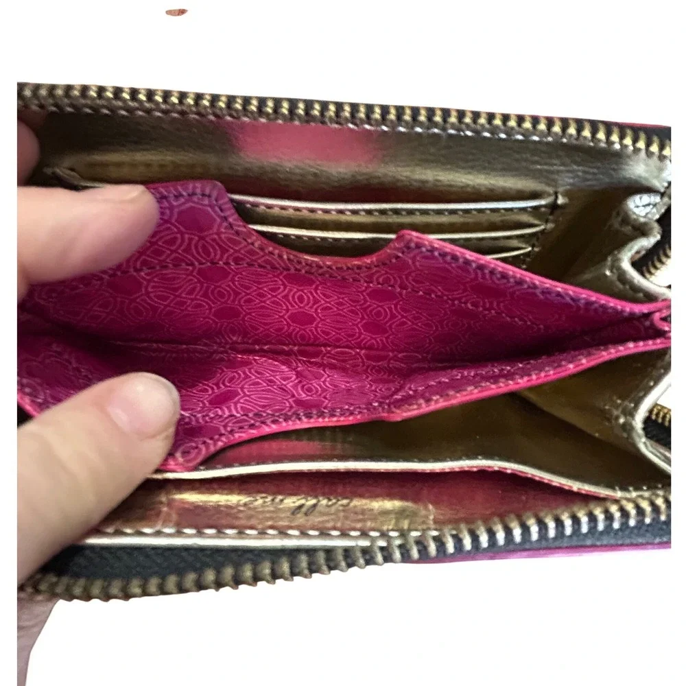 Stella & Dot Faux‎ Python Snakeskin Zip Around Wallet.